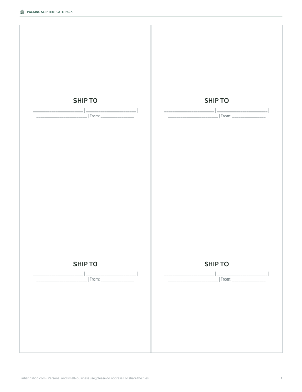 Preview of Printable Shipping Labels PDF